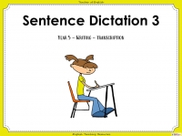 Sentence Dictation 3 - Year 5